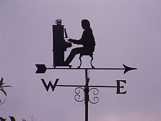 pianist weathervane